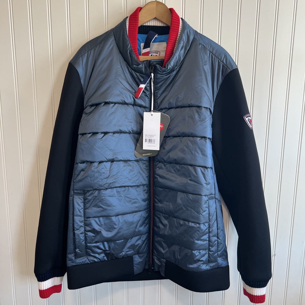 Rossignol Puffer Diago Super light Lake Blue NWT Size Medium Men Bomer Jacket